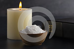 Salt and Light on a Dark Moody Background