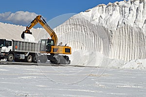 Salt Loaded Into Lorry - Plant Machinery Industrial JCB CAT