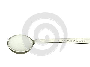 Salt in measuring teaspoon