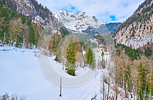 The salt mine in Hallstatt upland valley, Salzkammergut, Austria