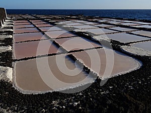 Salt mine in La Palma Island. Spain.
