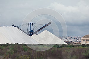 Salt mine processing and heavy production crane in Spain