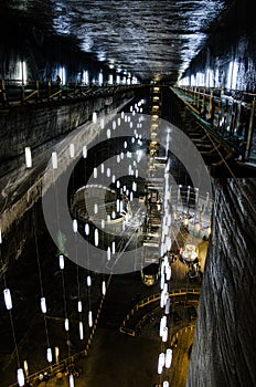 Salt Mine Salina Turda, popular tourist attraction in Romania