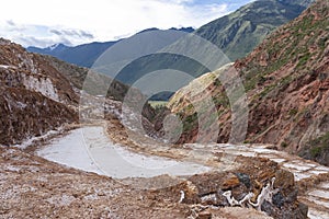 Salt mine terraces in Peru