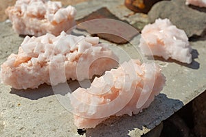 Salt mineral crystal in Namibia photo