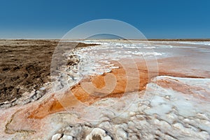 Salt mineral mining in Namibia photo