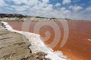 Salt mineral mining in Namibia photo