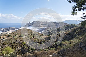 The salt mountain on the island of Crete.