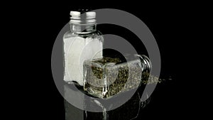 Salt and oregano shakers