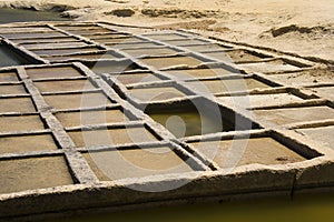 Salt Pans at Qbaijar near Marsalforn on the island of Gozo - Malta