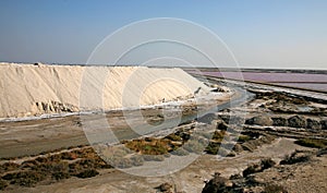 Salt pans of Salin de Giraud, France.