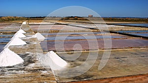 Salt pans on a saline exploration