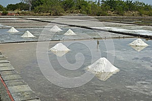 Salt pans in Tainan, Taiwan