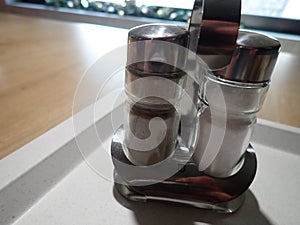 Salt  and pepper accessory on a table