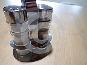 Salt  and pepper accessory on a table
