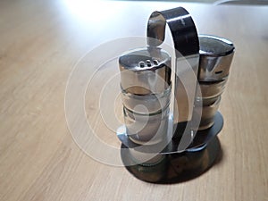 Salt  and pepper accessory on a table