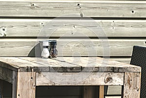 Salt pepper and ashtray