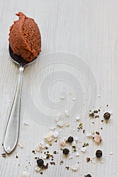 Salt, Pepper and Red Curry Paste