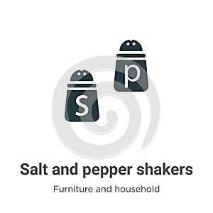 Salt and pepper shakers vector icon on white background. Flat vector salt and pepper shakers icon symbol sign from modern