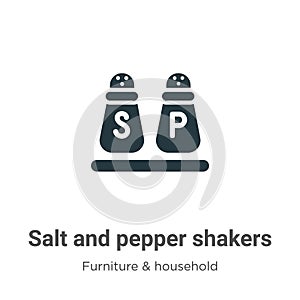 Salt and pepper shakers vector icon on white background. Flat vector salt and pepper shakers icon symbol sign from modern