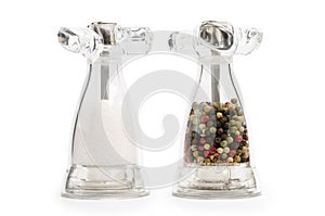 Salt and pepper transparent shaker
