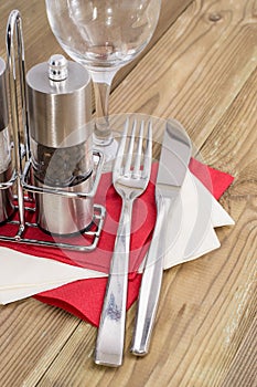 Salt- and Peppershaker with cutlery