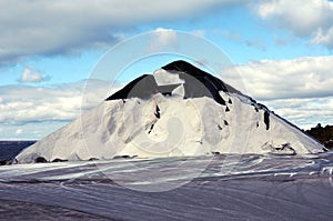 Salt pile on Parry Sound docks, Georgian Bay