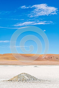 Salt Piles under the moon - Atacama