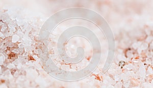 Salt pink selective focus, close-up shot