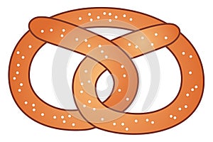 Salt pretzel icon