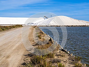 Salt production in the salworks of Aigues Mortes, France