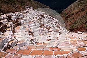 Salt production tanks in Peru