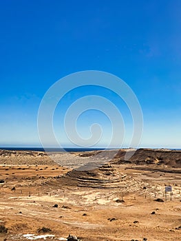 Salt pyramids. natural formation of sand and salt located in the Quebrada de la Higuera photo