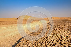 Salt river at the Dasht-e Lut desert near Kerman, Iran