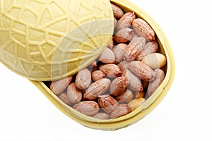 Salt-roasted peanuts close-up