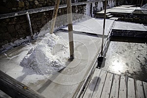 Salt in saline production aÃ¯Â¿Â½ana, navarre, spain photo