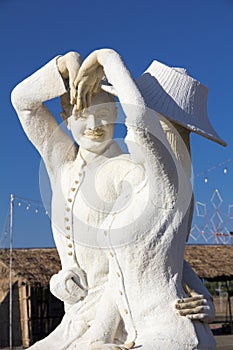 Salt sculpture of Ban Laem in Phetchaburi, Thailand photo