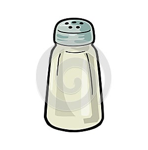 Salt shaker.Color vector illustration isolated on white