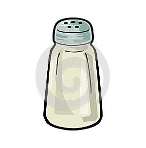 Salt shaker.Color vector illustration isolated on white photo