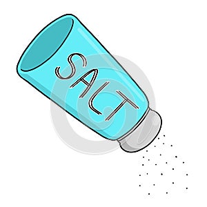 Salt pouring out of a salt shaker illustration photo