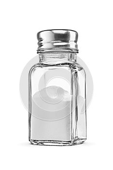 Salt shaker isolated on white background with clipping path