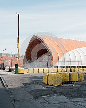 Salt shed in an industrial area of East Williamsburg, Brooklyn, New York City photo