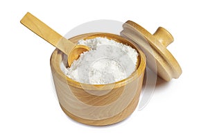 Salt with spoon in bowl