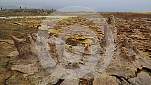 Salt structure close-up Dallol volcanic crater Danakil , Afar, Ethiopia