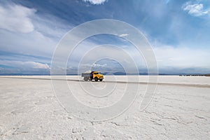 Salt Truck in Salinas Grandes Salt Flat - Jujuy, Argentina