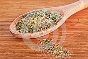 Salt with various herbs