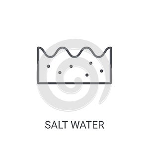 salt water icon. Trendy salt water logo concept on white backgro