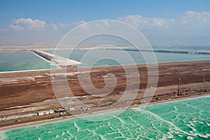 Salt works on Dead sea