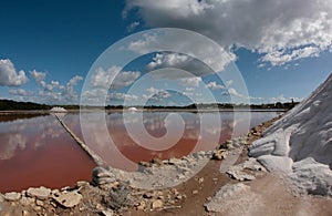 Salt works exploitation in mallorca wide