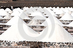 Salt works Salinas de Janubio in Lanzarote